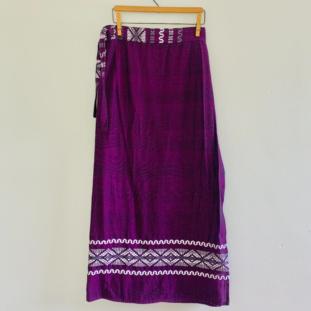 HANDCRAFTED Indigenous Long Wrap Skirt